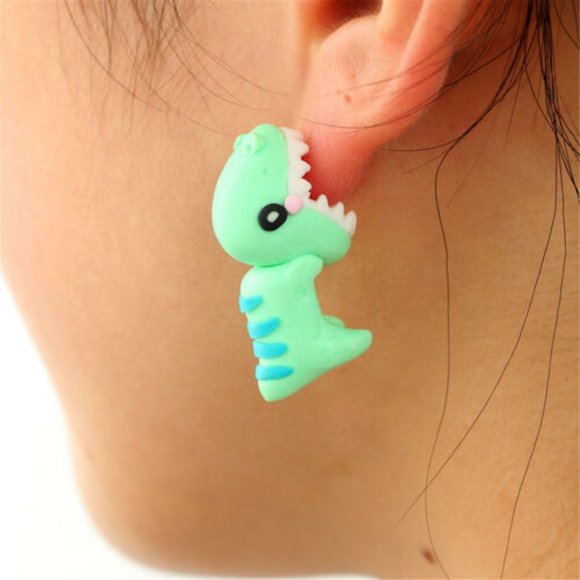 Jewelry - NWOT Handmade Dinosaur Earrings